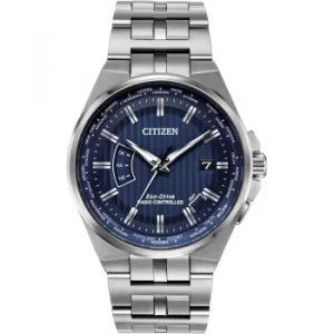 Image of Mens Citizen Eco-drive World Perpetual A.T Radio Controlled Stainless Steel Watch