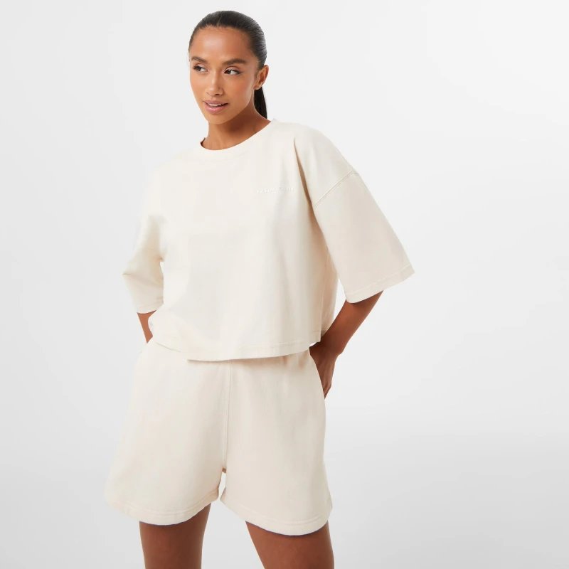 Image of Everlast Cropped T Shirt Womens - Neutral Neutral 8