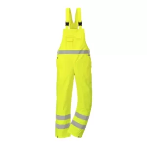 Image of Oxford Weave 300D Class 2 Hi Vis Bib and Brace Yellow M