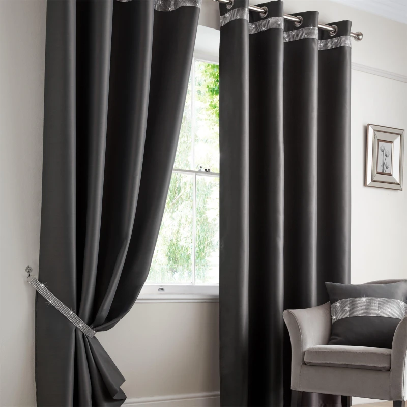 Image of Alan Symonds Palace Diamante Blockout - Grey Grey One Size