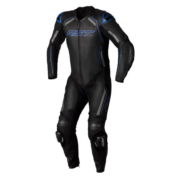 Image of RST S1 CE Leather One Piece Suit Black Blue Size 50