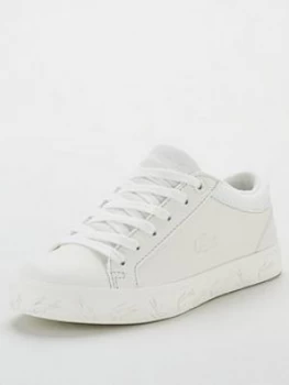 Image of Lacoste Straightset 319 4 Trainers - White, Size 1 Older