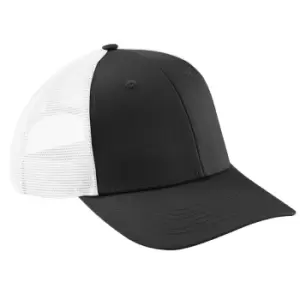 Image of Beechfield Urbanwear Trucker Cap (One Size) (Black/White)