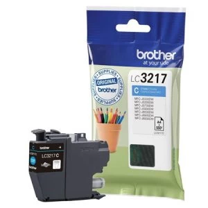 Image of Brother LC3217 Cyan Ink Cartridge