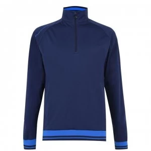Image of Oscar Jacobson half Half Zip Windshirt - Navy