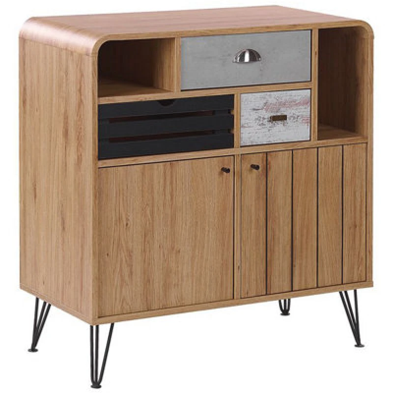 Image of Beliani Retro Sideboard Kyle Light Brown