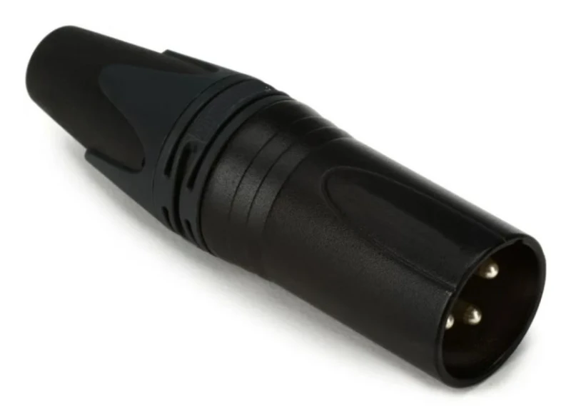 Image of Equip 3-Pole male cable connector. Black