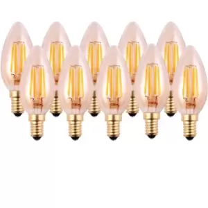 Image of Harper Living 4.5 Watts E14 LED Bulb Amber Candle Warm White Dimmable, Pack of 10
