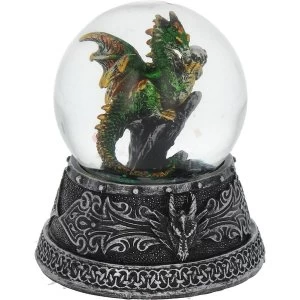 Image of Enchanted Emerald Dragon Snowglobe