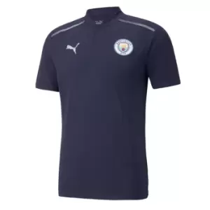 Image of 2021-2022 Man City Casuals Polo Shirt (Quarry)