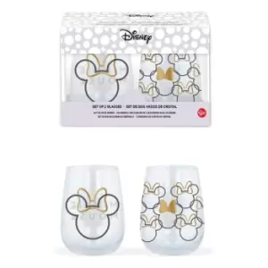 Image of Disney Crystal Glasses 2-Packs Case Minnie Mouse (6)