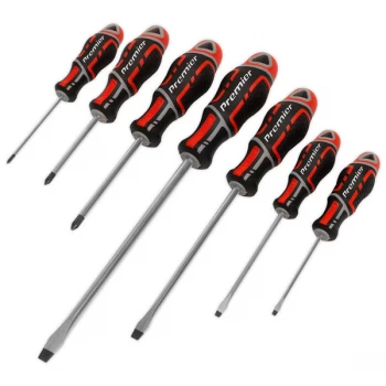 Image of Sealey AK4321 Screwdriver Set 7pc GripMAX - Red
