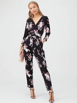 Image of Wallis Magnolia Jumpsuit - Black, Size 18, Women