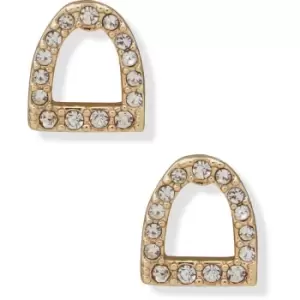 Image of Ladies Lauren Ralph Lauren Base metal Stirrup Stud Pave