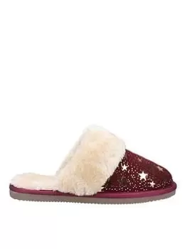 Image of Hush Puppies Arianna Star Slipper - Red, Size 3, Women