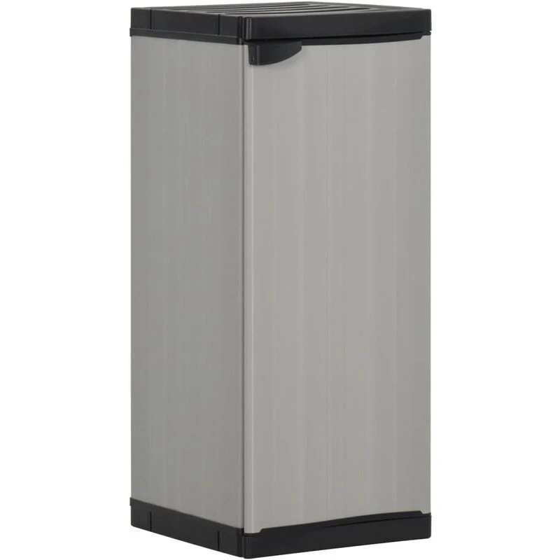Image of VIDAXL Garden Storage Cabinet with 1 Shelf Grey and Black 35x40x85cm vidaXL 8720286875506
