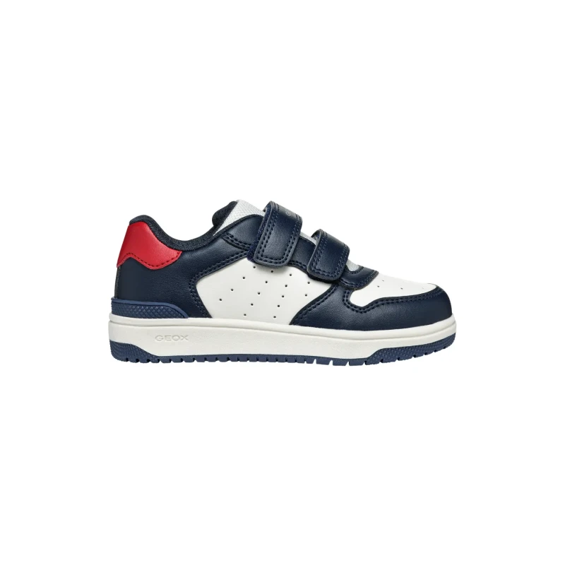 Image of Geox Kids Washiba Trainers with Touch 'n' Close Fastening Blue/White Baby 39 (5.5 to 6);38 (5);37 (4);34 (2);33 (1);32 (13.5);31 (12.5 to 13)