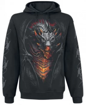Image of Spiral Draconis Hooded sweater black