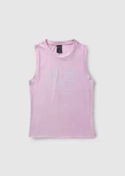 Image of P.E. Nation Womens Shuffle Tank Top With Logo In Pink Lavender