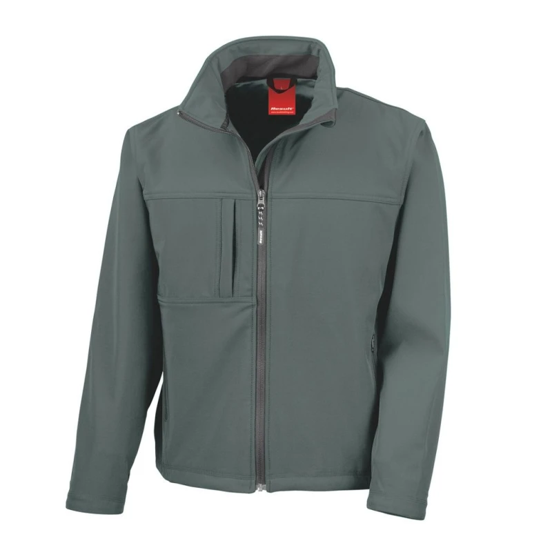 Image of Result Result Men Classic Soft Shell Jacket in Dark Grey Size: Small Dark Grey S Male 5063470297283