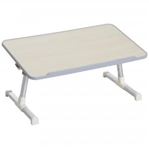 Image of Folding Computer Desk W/4-Level Height-Oak Colour