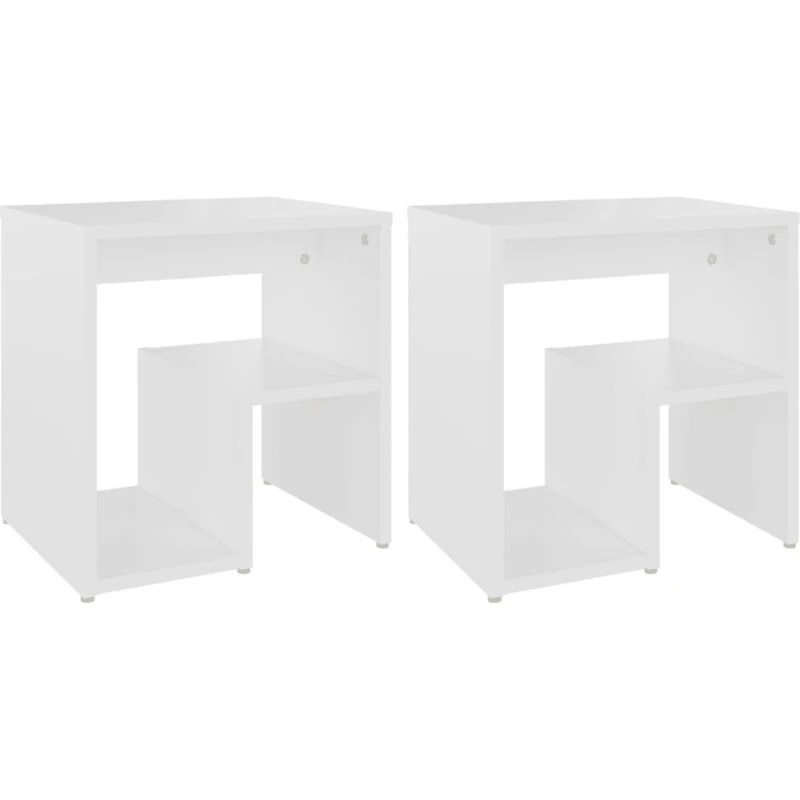 Image of VIDAXL Bed Cabinets 2 pcs White 40x30x40cm Engineered Wood Vidaxl 8720286558355