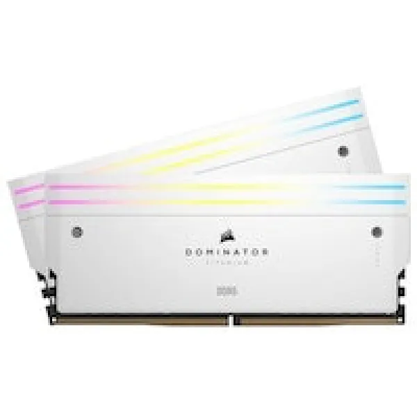 Image of Corsair Dominator Titanium RGB 32GB (2x16GB) DDR5 PC5-57600C34 7200MHz Dual Kit White