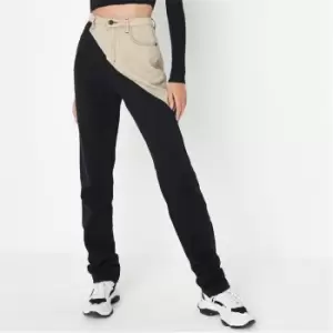 Image of Missguided Tall Colourblock Riot Jeans - Black