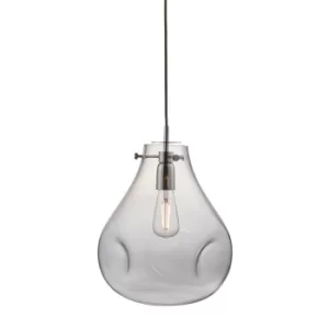 Image of Utopia Single Pendant Light Clear Glass, Chrome Plate