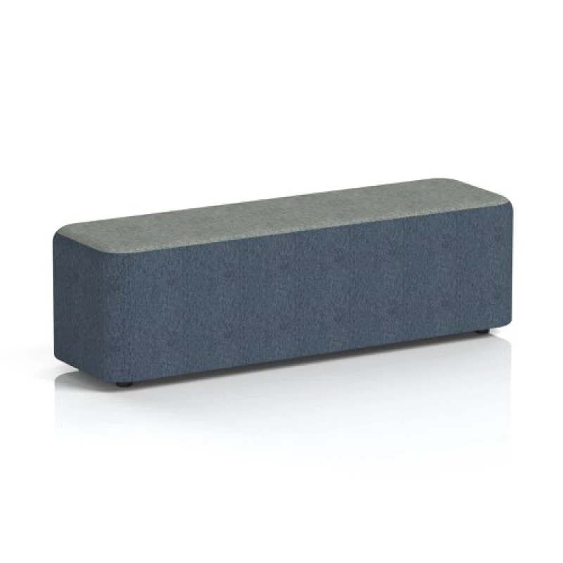 Image of Harlestone Large Rectangular Office Breakout Stool in Rivet Fabric - Crucible Body Prime Top