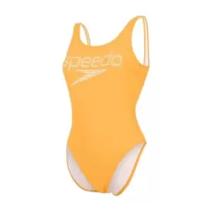 Image of Speedo Logo U Back Swimsuit Ladies - Yellow