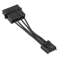 Image of Kolink Adapter Power Cable 4 pin Molex to Floppy - Black, 5cm
