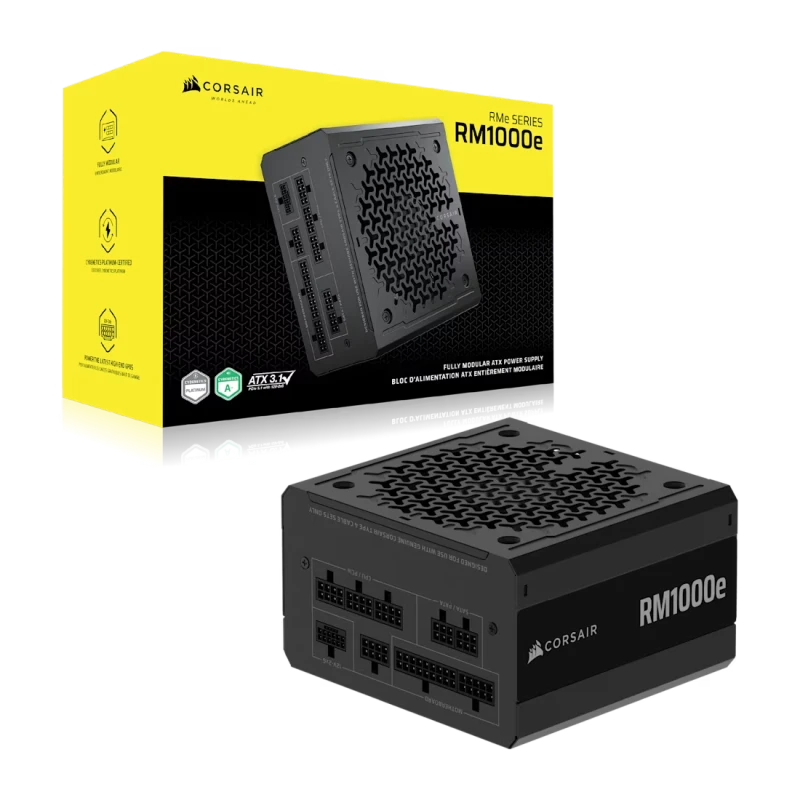 Image of CORSAIR RMe Series RM1000e Modular ATX PSU - 1000 W 840006691389