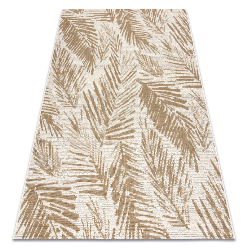 Image of RugsX Flat 48977256 Sisal Carpet Palm Leaves - Natural Beige Straw Color, String 120X170 Cm