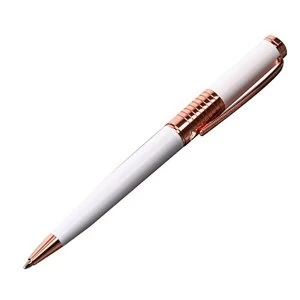 Image of Stratton Ballpoint Pen - White & Gold