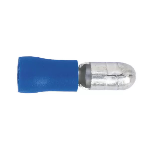 Image of Genuine SEALEY BT11 Bullet Terminal Ø5mm Male Blue Pack of 100