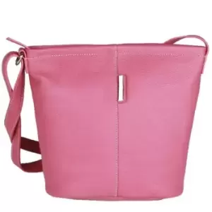 Image of Womens/Ladies Erica Handbag With Metal Detail (One Size) (Rose) - Eastern Counties Leather