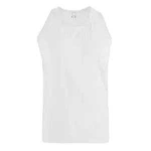 Image of Duke Mens Fabio-1 Kingsize Muscle Vest (6XL) (White)