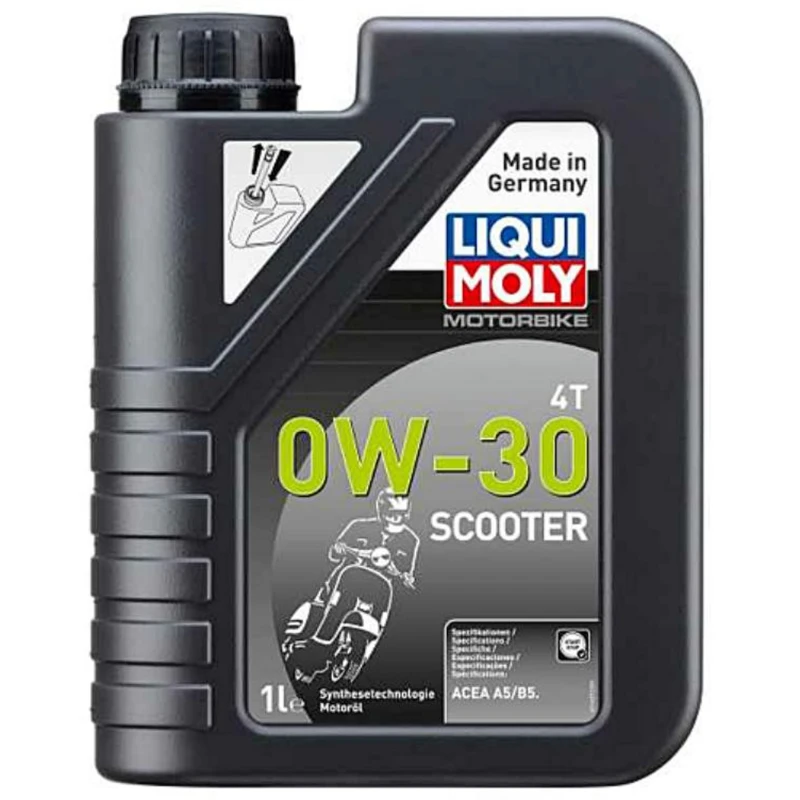 Image of Liqui Moly 21153 Motorbike 4T Engine Oil 1L 0W-30 for scooter engines 21153
