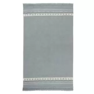 Image of Hug Rug Woven Rustic Trim Rug Sky Grey and Cream 120 x 170cm