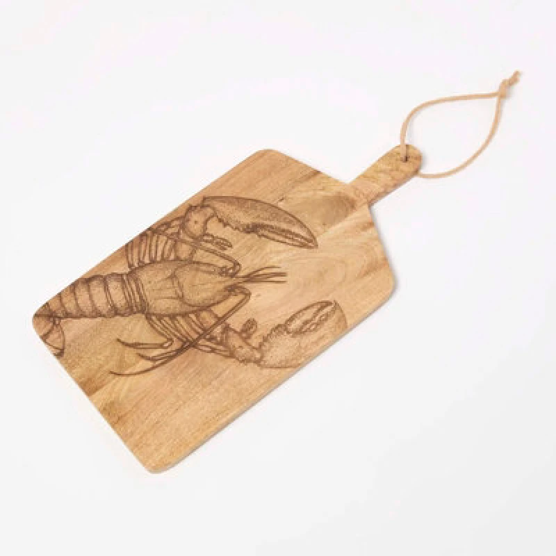 Image of Homescapes Wooden Cutting Board Lobster