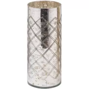 Image of The Noel Collection Foil Vase (One Size) (Silver) - Silver