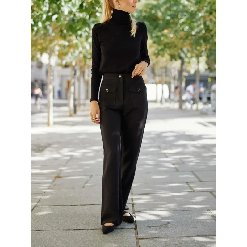 Image of La Petite Etoile Woman sweater La Petite Etoile Edda Noir Female S