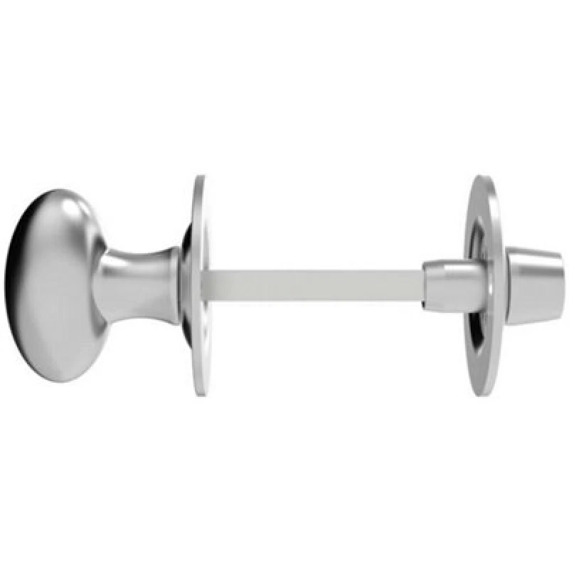 Image of Loops Oval Thumbturn Lock With Coin Release Handle 32 70mm Spindle Satin Chrome Multi unisex