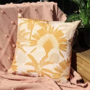 Image of Palms Ochre Outdoor Cushion Yellow