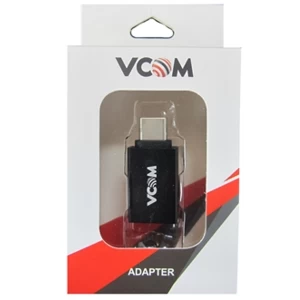 Image of VCOM USD 3.0 A (F) to USB 3.1 C (M) Black Retail Packaged Converter Adapter