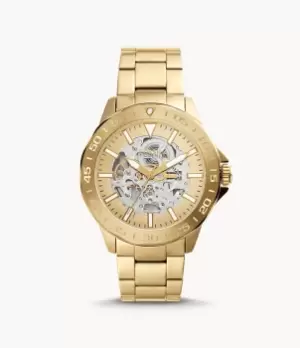 Image of Fossil Men Bannon Automatic Gold-Tone Stainless Steel Watch