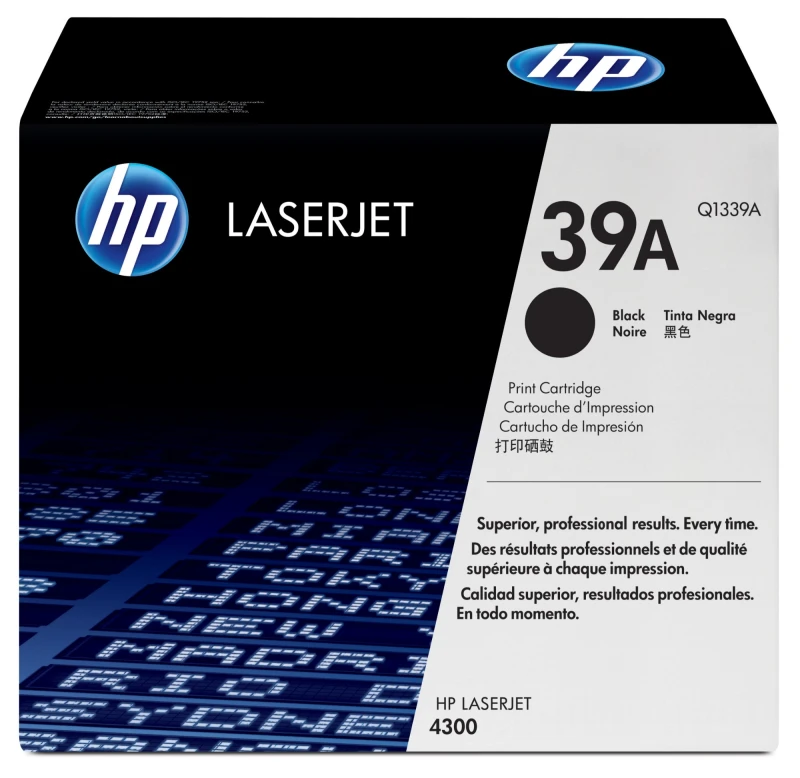Image of HP Q1339A/39A Toner cartridge black. 18K pages/5% for HP LaserJet 4300