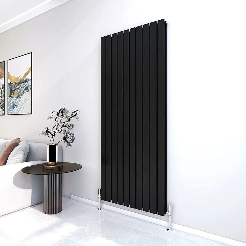 Image of MCC DIRECT 1800 x 680mm Double Designer Flat Panel Central Heating Radiator matt Black HD3423