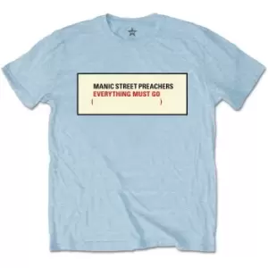 Image of Manic Street Preachers - Everything Must Go Unisex X-Large T-Shirt - Blue